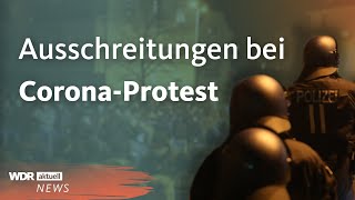 CoronaProtest Gewalt bei Demos gegen CoronaMaßnahmen  WDR Aktuelle Stunde [upl. by Nho920]