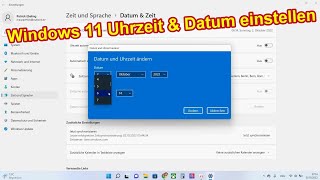 Windows 11 Uhrzeit einstellen – Windows 11 PC  Laptop Uhr stellen – Uhrzeit amp Datum ändern [upl. by Archibald]