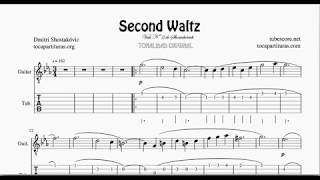 Waltz Nº 2 by Shostakovich Tablature Sheet Music for Guitar Tabs Fingering [upl. by Soma]