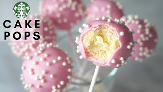 How to Make CAKE POPS  DIY Starbucks Copycat Birthday Cake Pops Recipe [upl. by Dobrinsky659]