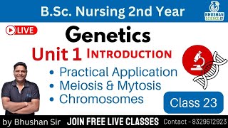 Class 23  Pathology and Genetics  BSc Nursing 2nd Year  Bhushan Science Online Classes [upl. by Bushey]