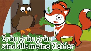 Grün grün grün sind alle meine Kleider  Kinderlieder  die kleine Eule amp ihre Freunde [upl. by Tattan]