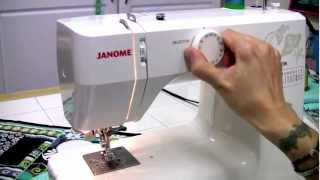 Janome G1206 Selecting Stitches [upl. by Ailema784]