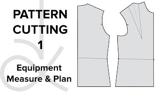 Pattern Cutting  Flat Pattern Drafting the Bodice Block part 1 [upl. by Quintana732]