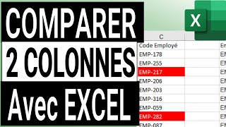 Tuto Excel  Comparer 2 colonnes dans Excel [upl. by Odlanar]