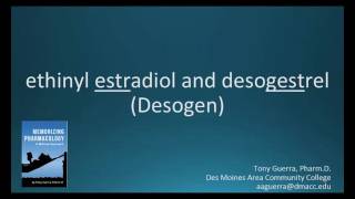 How to pronounce ethinyl estradiol and desogestrel Desogen Memorizing Pharmacology Flashcard [upl. by Balthasar]