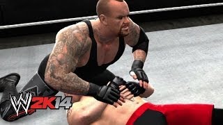 The Undertaker defeats Brock Lesnar at WrestleMania 30 WWE 2K14 Simulation [upl. by Barber]