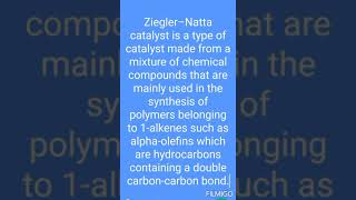 What is called ZieglerNatta catalyst [upl. by Ormand]