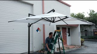 How to Replace the Canopy on a Cantilever  Fiberbuilt Umbrellas amp Cushions [upl. by Duhl]