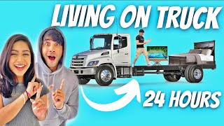 LIVING ON TRUCK FOR 24 HOURS WITH MY BROTHER AND SISTER  Rimorav Vlogs [upl. by Cannell]