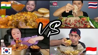 Mukbangers from Different Countries  Mukbang Compilation [upl. by Ysnat702]