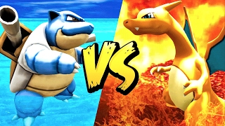 CHARIZARD VS BLASTOISE Ark Pokemon [upl. by Einattirb]