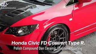 Honda Civic FD done polish coating [upl. by Imyaj]