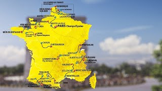 TOUR DE FRANCE 2025  Découvrez le parcours en intégralité [upl. by Pelletier927]