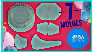 7 moldes o patrones para diferentes barbijos o cubreboca Quedateencasa moldes DIY [upl. by Tnemelc]