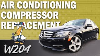 MercedesBenz W204 CClass Air Conditioning Compressor Replacement [upl. by Yordan691]