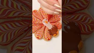 Cute decorated cookies for Thanksgiving 🦃 decoratedcookies wetonwettechnique cookiedecorating [upl. by Sibylle62]