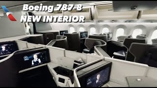 TRIP REPORT NEW INTERIOR American Airlines Boeing 7878 Business Class Block 2  787T [upl. by Ahsircal]