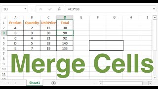 How To Merge Cells In Excel [upl. by Marr]