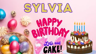 Happy Birthday Sylvia Birthday of Sylvia Best Birthday Wishes hbd [upl. by Dranik777]