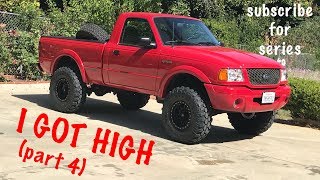 SUSPENSION LIFT AND BIGGER TIRES part four project 2002 Ford Ranger EDGE [upl. by Annelak]