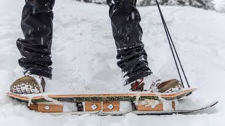 Building a snowskate from old skis and a skateboard [upl. by Gristede]