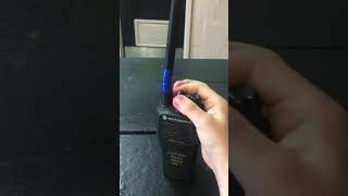 Motorola walkie talkie startup and weird noise [upl. by Aleb]