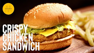 Crispy Chicken Sandwich  KFC Zinger Burger at home  Menu By Mariam [upl. by Ogg]