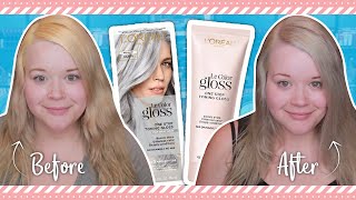 LOreal Paris Le Color Gloss One Step  Silver Hair Color Treatment TryOn amp Review [upl. by Nirok]