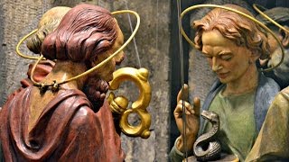 Inside View of the Astronomical Clock Apostles in Prague [upl. by Aylsworth]