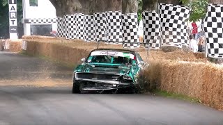 CRASHES and close calls  Best of Drift cars at Goodwood FOS 2021 [upl. by Nehtan]