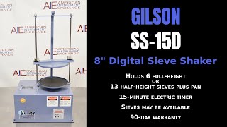 Gilson SS15D 8” Digital Sieve Shaker Item  4878D SIEVE [upl. by Roybn]