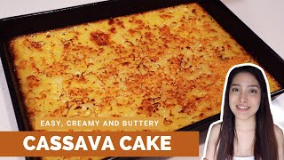 EASY CREAMY AND BUTTERY CASSAVA CAKE WITH MACAPUNO  PangNegosyo [upl. by Packston762]