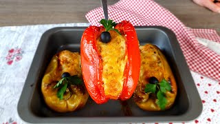 PEPERONI RIPIENI FAVOLOSI ricetta facile 125 Baked stuffed peppers [upl. by Gannie]