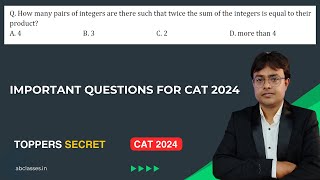 EquationAlgebra  Learn Toppers Secret  Cat Practice Question Prepare for CAT 2024 [upl. by Glimp]