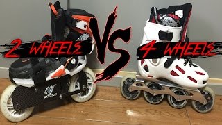 2 wheels vs 4 wheels  or 3 or 5 Whats the difference for Inline Skates [upl. by Ahsha749]