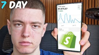 I Tried Shopify Dropshipping For 7 Days Realistic Results [upl. by Clapper]