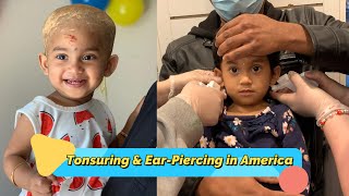 Tonsuring and ear piercing in America for babytoddler [upl. by Charla]