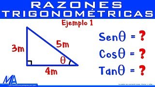 Razones trigonométricas de un ángulo  Ejemplo 1 [upl. by Julee974]