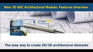 progeCAD AEC Architectural Tool  Features Overview [upl. by Delwyn]