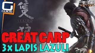 SEKIRO  Great Carp Quest Guide 3 Lapis Lazuli [upl. by Tnattirb]