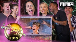 Joe Sugg surprises Halloweens scary box Challenge 😱😅😂  BBC Strictly 2019 [upl. by Zashin]