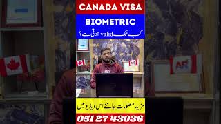 canada visa  How long is biometric valid canadajobbankYT [upl. by Bilicki]