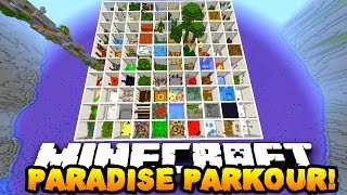 Minecraft PARADISE PARKOUR Over 100 Stages amp Hour Long Parkour Map wPrestonPlayz amp MrWoofless [upl. by Hephzipah]