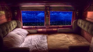 Cozy Night Train Ambience Rain for Sleeping 8 hours White Noise [upl. by Aven]