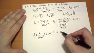 344 The Electric Field of a Dipole [upl. by Obelia355]