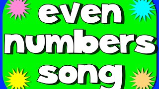 Even Number Song [upl. by Lihas]