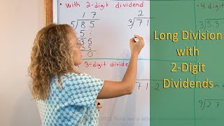 Long division with 2digit dividends 4th grade math lesson [upl. by Pantheas]