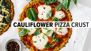 CAULIFLOWER PIZZA CRUST  best lowcarb  keto pizza crust [upl. by Gomar]