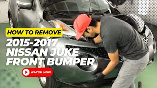 How to Remove a 20152017 Nissan Juke Front Bumper Cover Part 13 [upl. by Peppi]